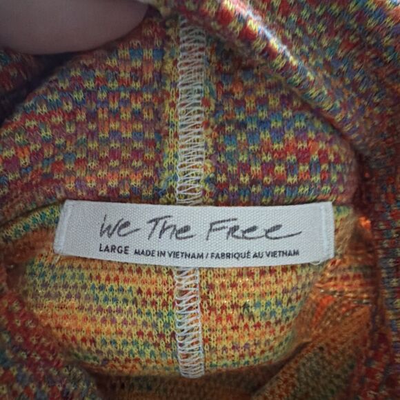 We The Free Sunny Days Oversized Turtleneck Sweater L Boho Artsy Vintage Revival - Picture 9 of 9